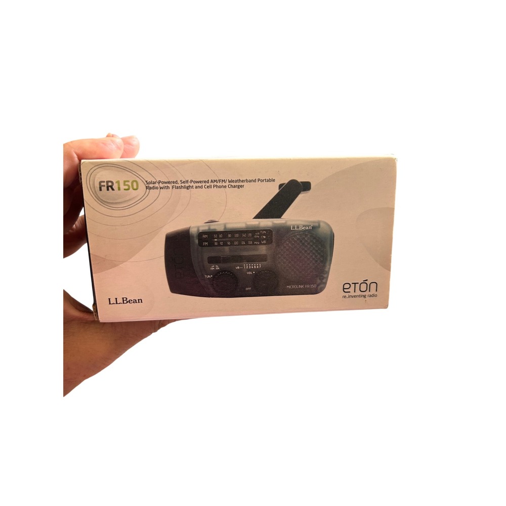 Eton L.L.Bean FR150 Solar Crank AM/FM Weather Radio Flashlight Translucent Smoke